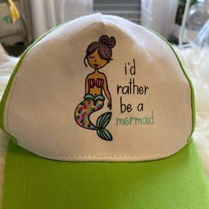 A hat with a saying
